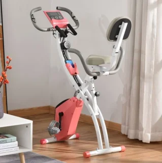 Meuniq hometrainer X-Bike 2-in-1 roze/wit