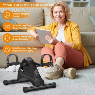 Mini elektrische hometrainer - zwart