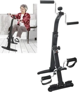 Mini hometrainer, been- en armtrainer, zwart
