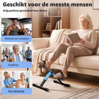 Mini hometrainer blauw handmatig – metaal en kunststof
