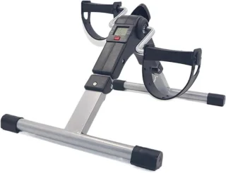 Mini hometrainer met lcd-display - zilver zwart