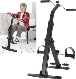 Mini hometrainer oefenfiets voeten grijs