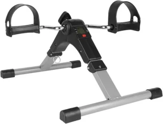 Mini hometrainer oefenfiets - zwart en zilver