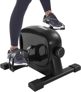 Mini hometrainer onder bureau fiets 37x40x27 cm zwart