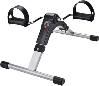 Mini hometrainer pedaaltrainer 23.3 cm zwart