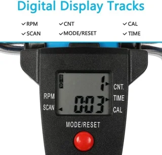 Mini Hometrainer - Pedaaltrainer Fiets - Arm en Been - Opvouwbaar LCD - 40 x 47 x 28 cm - Blauw