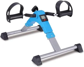 Mini hometrainer pedaaltrainer fitness fiets blauw