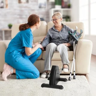 Mini hometrainer pedaaltrainer voor senioren