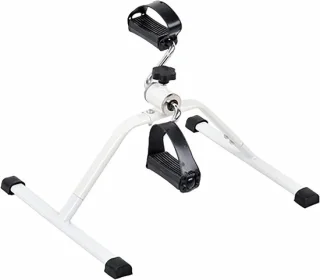 Mini hometrainer pedaaltrainer wit zwart