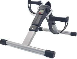 Mini hometrainer pedaaltrainer zilver zwart