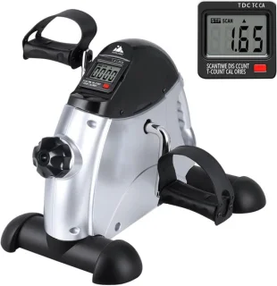 Mini hometrainer Pedaltrainer been arm zwart