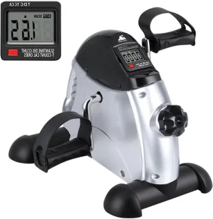 Mini hometrainer pedaltrainer voor armen en benen - zwart