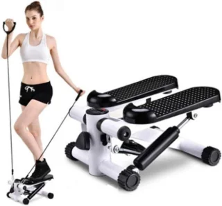 Mini hometrainer stepper loopband zwart