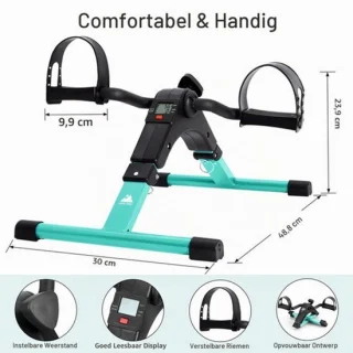 Mini hometrainer turkoois - aluminium