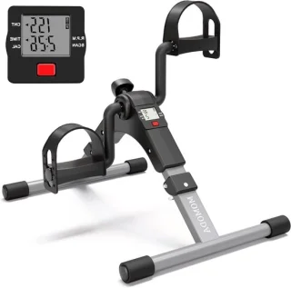 Mini hometrainer van zwart grijs