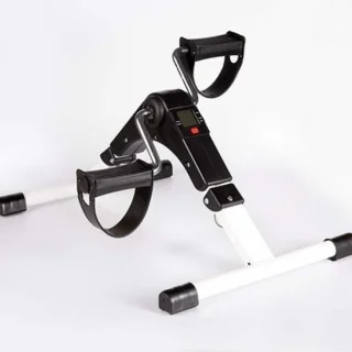 Mini hometrainer - wit - verstelbaar weerstandsniveau - compact - indoor fitnessapparaat