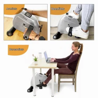 Mini hometrainer zwart – kunststof – voor senioren en revalidatie