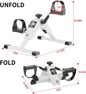 Mini pedaaltrainer wit - kunststof fitnessfiets