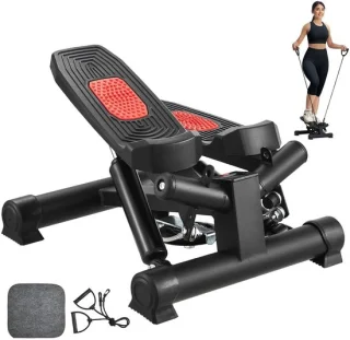 Mini stepper fitness twist hydraulisch zwart rood