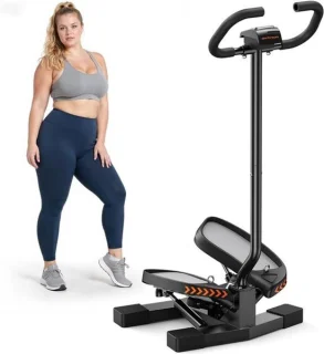 Mini stepper fitnessapparaat hometrainer, zwart