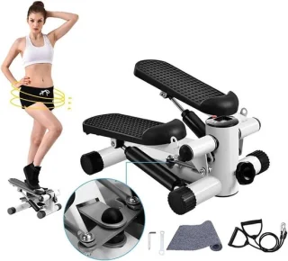Mini stepper hometrainer fitnessapparaat wit