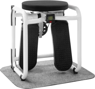 Mini stepper - hometrainer fitnessapparaat - zwart
