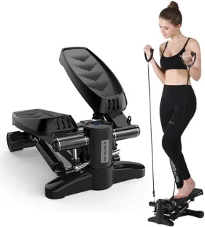 Mini stepper hometrainer zwart