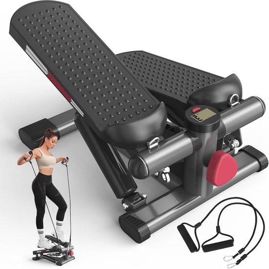 Mini-stepper met LCD-display en power ropes
