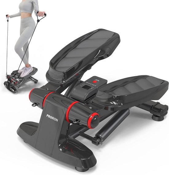 Mini Stepper Met LCD Display En Weerstandsbanden - Thuis Fitness