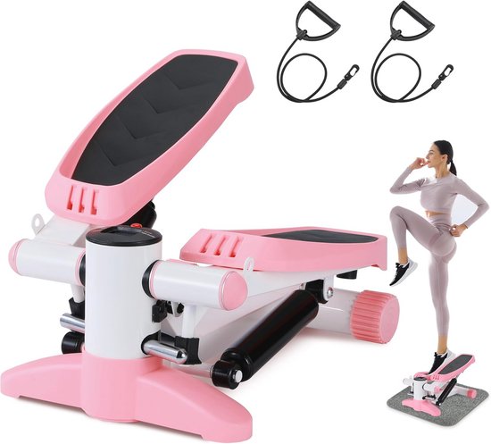 Mini Stepper Multifunctioneel Cardio Trainer Met LCD En Weerstandsbanden