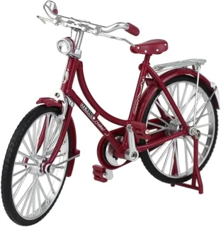 Miniatuur fiets 1:10 van metaal, vintage fiets schaalmodel