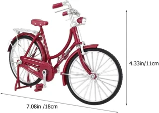 Miniatuur fiets 1:10 van metaal, vintage fiets schaalmodel