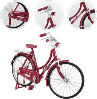 Miniatuur fiets 1:10 van metaal, vintage fiets schaalmodel