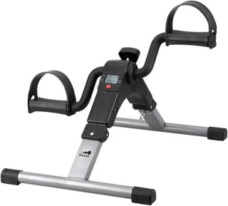 Minibike hometrainer - pedaltrainer arm- en beentrainer - zilverkleurig