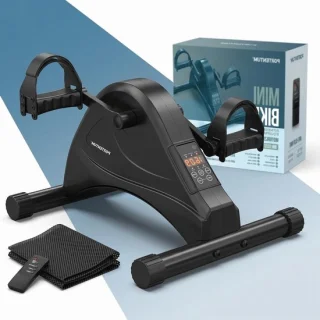 Minihometrainer met gemotoriseerd pedaal - zwart