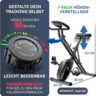 MMP® Hometrainerfiets - Zwart