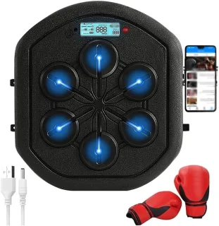 Muziek boksen machine - wandmontage trainer - 44.5 x 49.5 cm - zwart