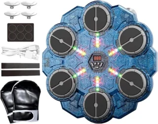 Muziek boksmachine 335x365cm blauw