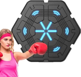 Muziek boksmachine - digitale punching pads - 40x7.5 cm - blauw