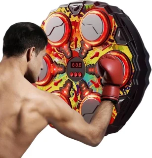 Muziek Boksmachine - Smart Trainer - Thuis Fitness - Boorloze Installatie - 33x33cm - Kleurrijk