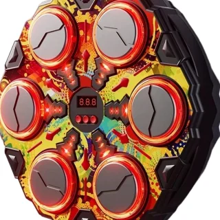 Muziek Boksmachine - Smart Trainer - Thuis Fitness - Boorloze Installatie - 33x33cm - Kleurrijk