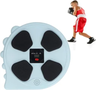 Muziek boksmachine - wand bokstrainer - 32 x 32 x 5 cm - blauw