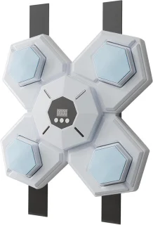 Muziek boksmachine - wand bokstrainer - 33 x 33 x 5 cm - zwart
