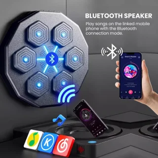 Muziek boksmachine wandmontage zwart