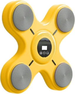 Muziek boksmachine wandstansapparaat geel