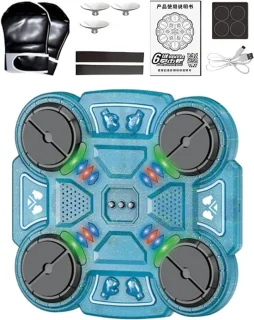 Muzikale Boksmachine Wandbokstrainer 30 x 27 cm Blauw