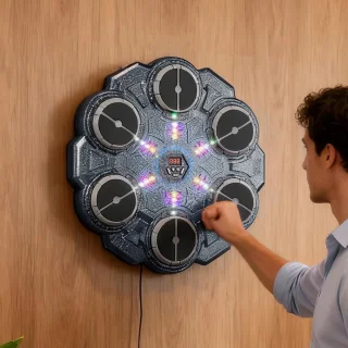 Muzikale boksmachine wandmontage stootkussen zwart