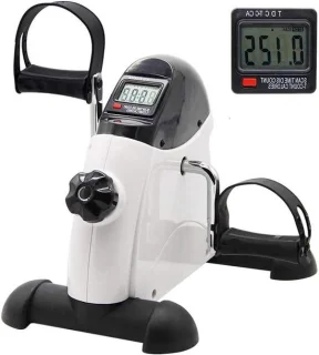 Oefen pedaalfiets mini hometrainer wit
