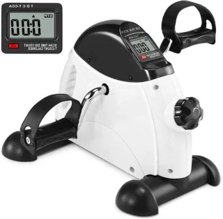 Oefenfiets bureau - mini hometrainer - wit