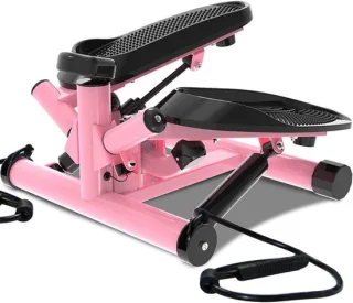 Oefening Stepper - Loopband Mini - Thuis Trainen - Antislip Voetkussens - 100 kg Draagvermogen - Roze